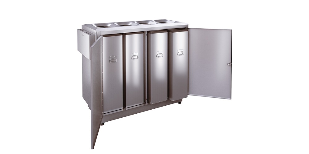 S400-Behälter geöffnet mit Innenbehältern